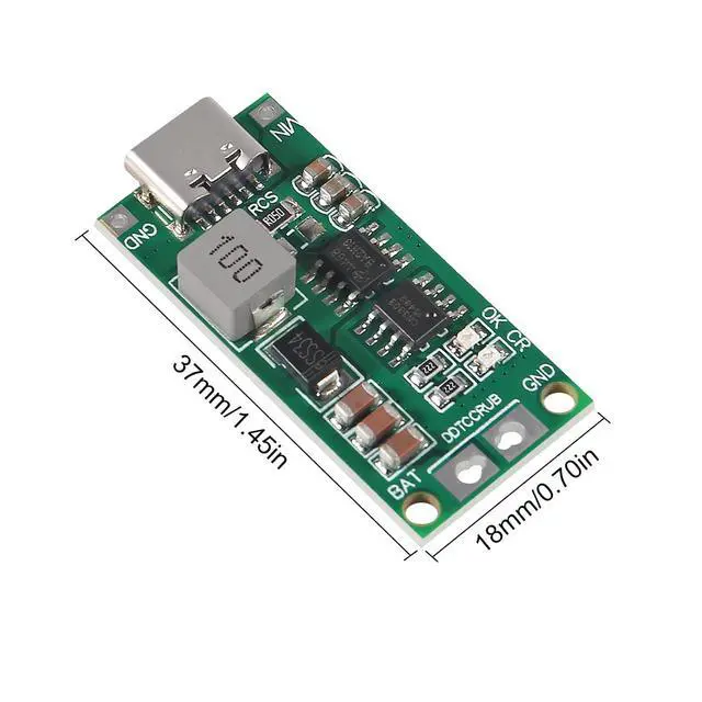 Alt view image 4 of 7 - 2PCS Multi-Cell 2S 3S 4S Type-C USB Boost Converter to 8.4V 12.6V 16.8V Step-Up Power Module LiPo Polymer Li-Ion Charger Protection Board (3S 2A)