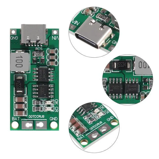 Alt view image 3 of 7 - 2PCS Multi-Cell 2S 3S 4S Type-C USB Boost Converter to 8.4V 12.6V 16.8V Step-Up Power Module LiPo Polymer Li-Ion Charger Protection Board (4S 2A)