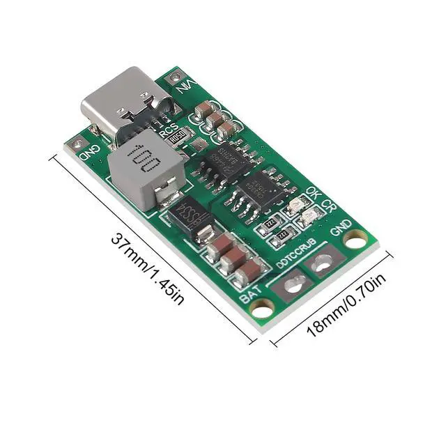 Alt view image 4 of 7 - 2PCS Multi-Cell 2S 3S 4S Type-C USB Boost Converter to 8.4V 12.6V 16.8V Step-Up Power Module LiPo Polymer Li-Ion Charger Protection Board (4S 2A)