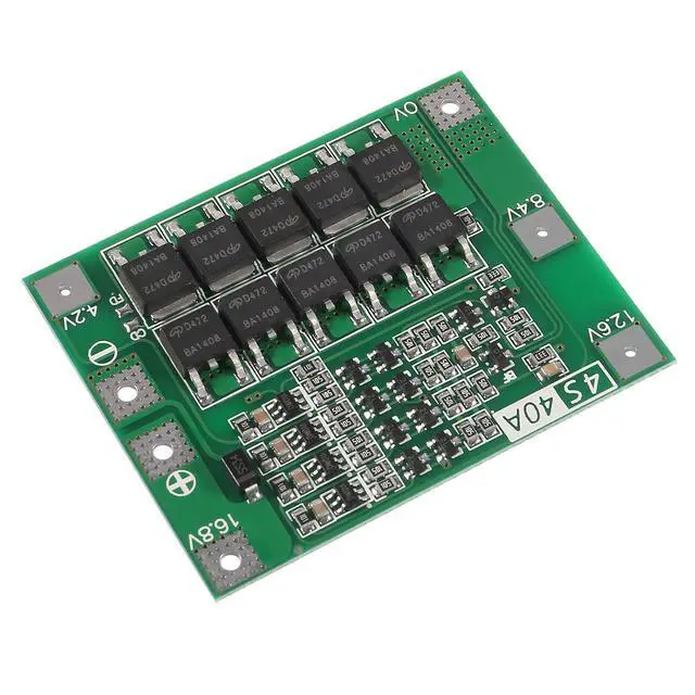 Alt view image 3 of 6 - 2Pack Enhanced 4S 40A 16.8V Li-ion Lithium Battery Protection Board PCB BMS Charger Protection Circuit Balance Charging Module for Drill Motor Motorcycle Battery (4S 40A)