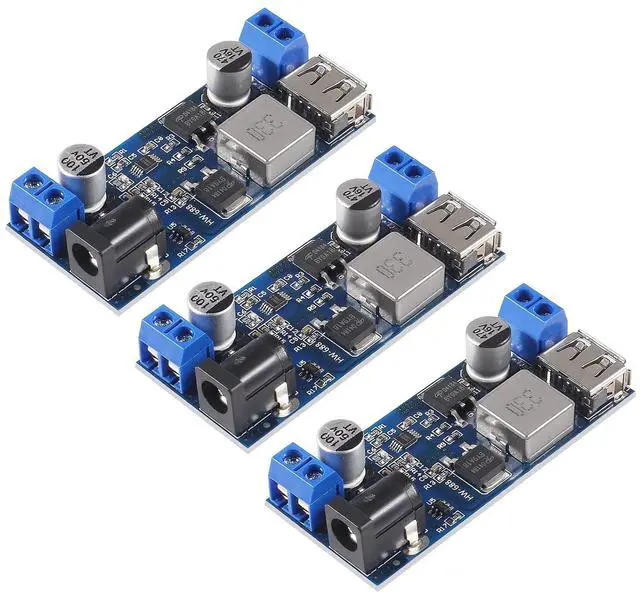 Main image of 3PCS DC 12V to 5V 5A Step-Down Converter,USB Buck Converter DC 9V-36V Step Down to USB 5V Transformer Dual Output Power Supply Module for Phone Fast Charging