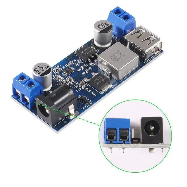 Alt view image 4 of 7 - 3PCS DC 12V to 5V 5A Step-Down Converter,USB Buck Converter DC 9V-36V Step Down to USB 5V Transformer Dual Output Power Supply Module for Phone Fast Charging