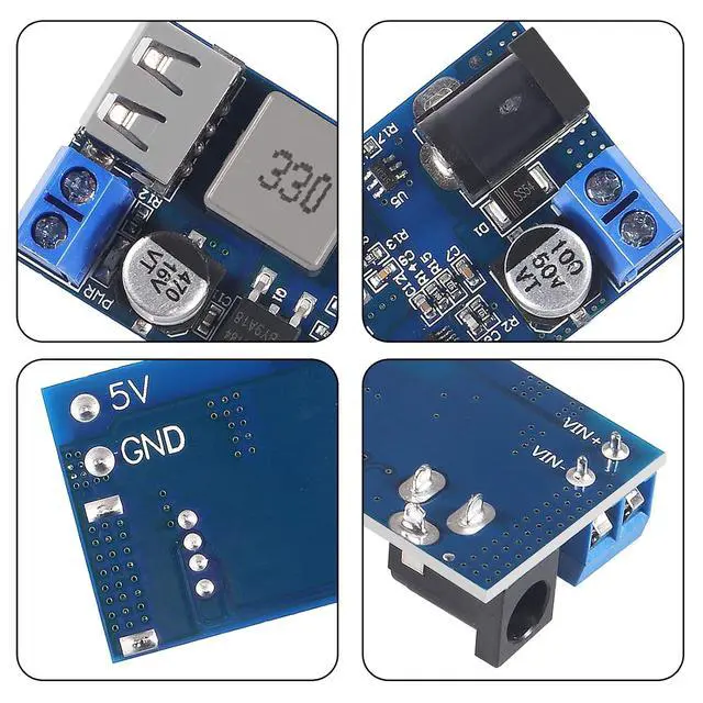 Alt view image 6 of 7 - 3PCS DC 12V to 5V 5A Step-Down Converter,USB Buck Converter DC 9V-36V Step Down to USB 5V Transformer Dual Output Power Supply Module for Phone Fast Charging