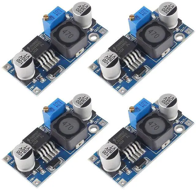 Main image of 4Pack LM2596 DC-DC Buck Converter,Adjustable Step Down Voltage Regulator 3-40V to 1.5-35V High Efficiency Power Supply Volt Reducer Transformer Module