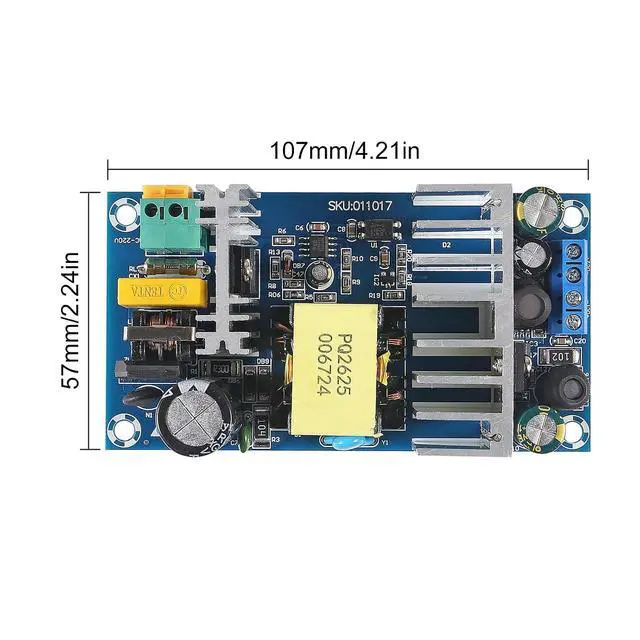 Alt view image 4 of 7 - 2PCS AC to DC Isolated Power Supply Module DC 24V 4A 5V Dual Output Power 120V (90-256V) 50-60Hz to 24V 5V 120W Max Industrial Power Module (Dual Output 24V 4A / 5V 1A)
