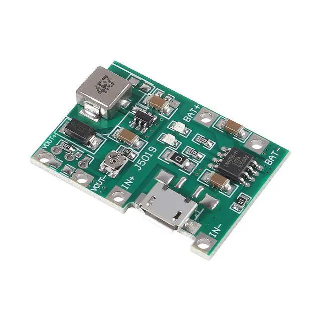 Alt view image 2 of 7 - 5PCS 3.7V 4.2V Lithium Liion Battery Charger Board Adjustable DC-DC Step Up Module Boost Charge Discharge Integrated Module TP4056 DIY Kit Parts