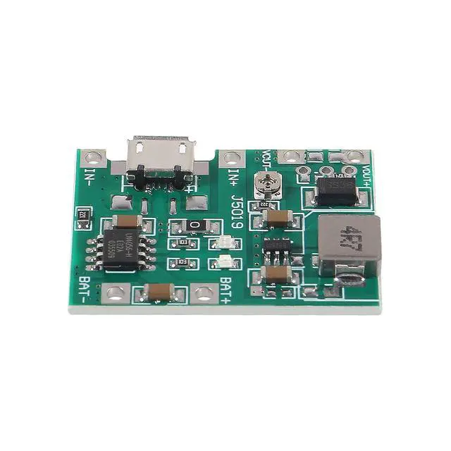 Alt view image 4 of 7 - 5PCS 3.7V 4.2V Lithium Liion Battery Charger Board Adjustable DC-DC Step Up Module Boost Charge Discharge Integrated Module TP4056 DIY Kit Parts