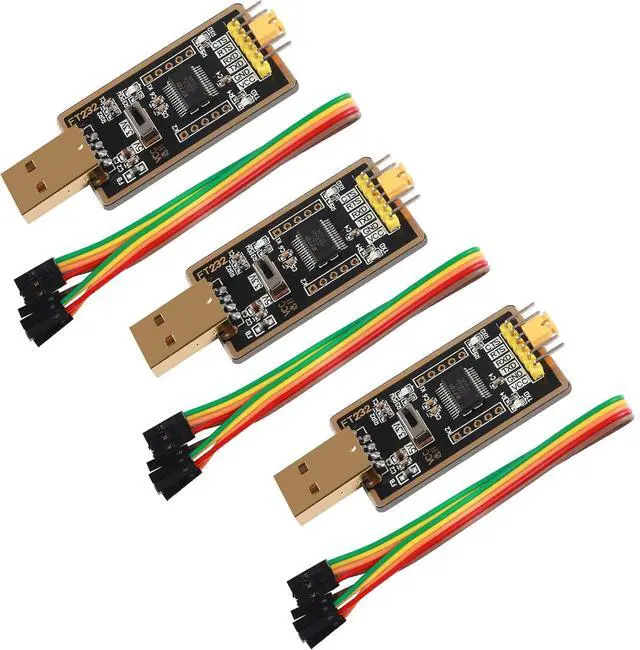 Main image of 3pcs FT232RL USB to TTL Adapter for Development Projects,USB to Serial Converter Module with Genuine FTDI USB UART Compatible with Windows 7/8/10/XP,Linux,Mac OS (3)