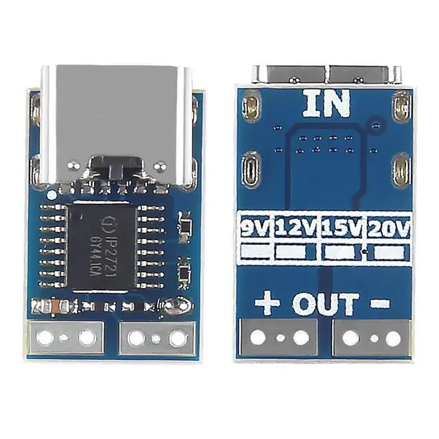 Alt view image 2 of 7 - 5PCS Type-C PD Decoy Module PD23.0 to DC DC Trigger Module QC4 Charger 12V 5A PDC004-PD Type-C Input Module (12V)