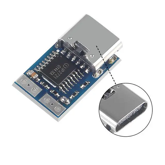 Alt view image 7 of 7 - 5PCS Type-C PD Decoy Module PD23.0 to DC DC Trigger Module QC4 Charger 12V 5A PDC004-PD Type-C Input Module (12V)