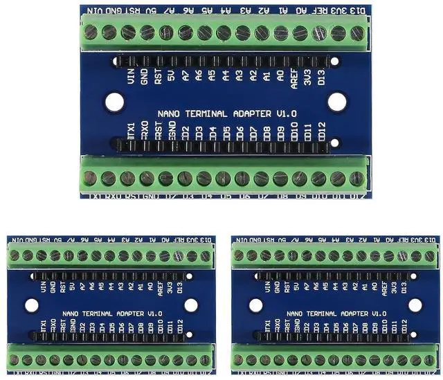 Main image of 3Pcs Nano Screw Terminal Adapter Shield Expansion Board Nano V3.0 AVR ATMEGA328P-AU Module