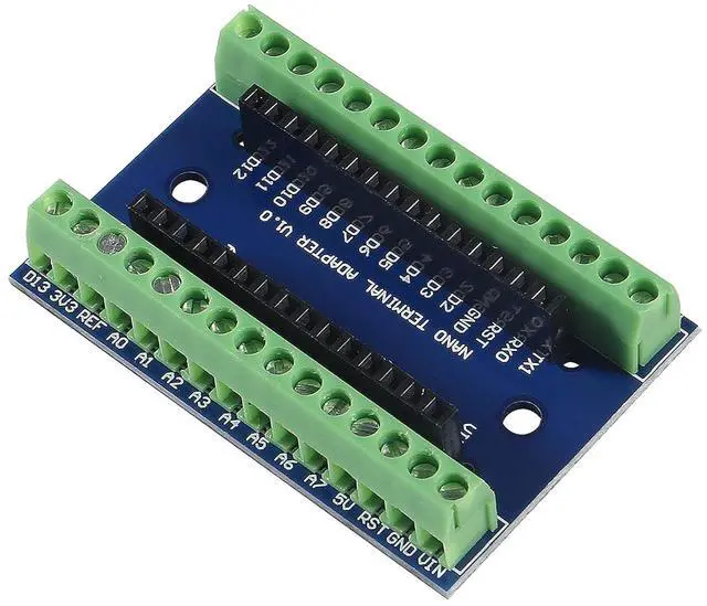 Alt view image 4 of 7 - 3Pcs Nano Screw Terminal Adapter Shield Expansion Board Nano V3.0 AVR ATMEGA328P-AU Module