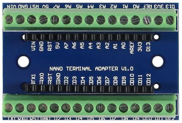 Alt view image 5 of 7 - 3Pcs Nano Screw Terminal Adapter Shield Expansion Board Nano V3.0 AVR ATMEGA328P-AU Module