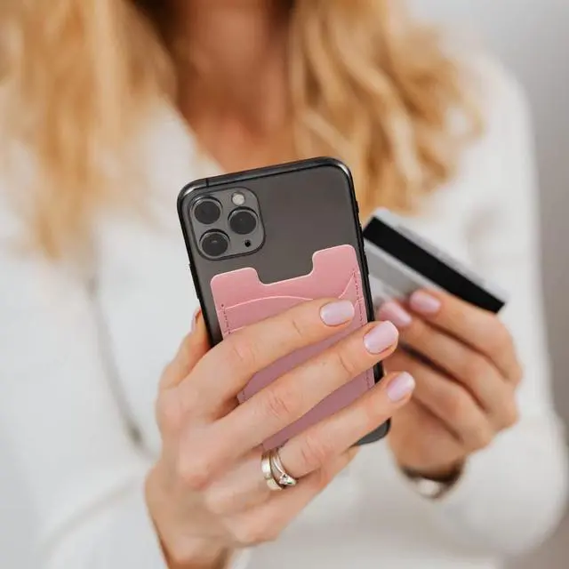 Alt view image 5 of 7 - Phone Card Holder, 2-Pack Stick-On Wallet for , - Pink