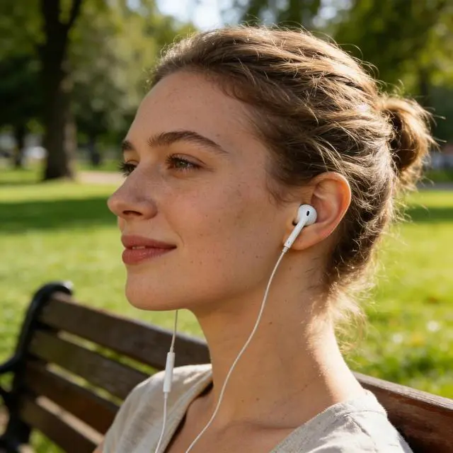 Alt view image 6 of 7 - USB C Headphones for 17/17Pro/16e/15 Type C Earbuds Wired Earphones | (Microphone & Remote Control) Noise Cancelling Wired USB C Earphones, S25/S24/S23/S22/S21/Ultra Note10/20, Pixel