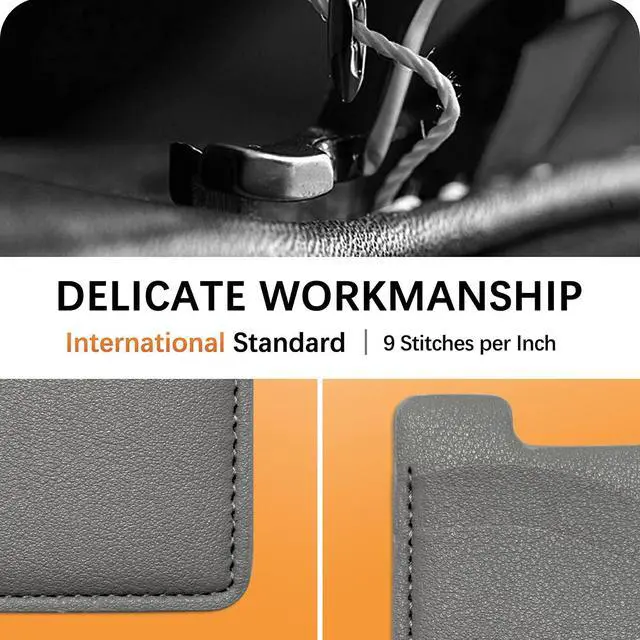 Alt view image 5 of 7 - Leather Phone Card Holder - Stick On Wallet, Compatible with & , 2-Pack Grey
