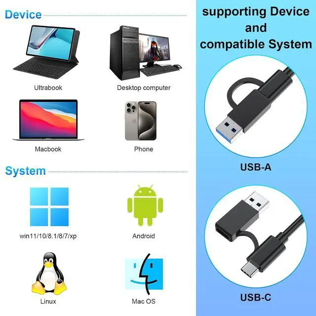 Alt view image 6 of 7 - 8 in 1 CFexpress Type B Card Reader, 10Gbps Multi CF Express Reader for CFexpress Type B/CF/XD/MS/TF/SD Reader, CFexpress Adapter Memory Card Reader with USB Gen 3.2 * 2 for Windows/Mac/Linux/Android