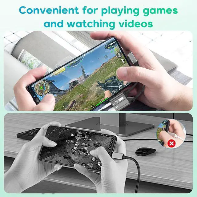 Alt view image 3 of 7 - 2-IN-1 Right Angle Magnetic Lightning to 3.5mm Audio Jack Headphone and Charge Cable Adapter for ,90 Degree Earphone Converter Splitter Support Music+Charge+HiFi+Mic for iPhone14 13 12 11