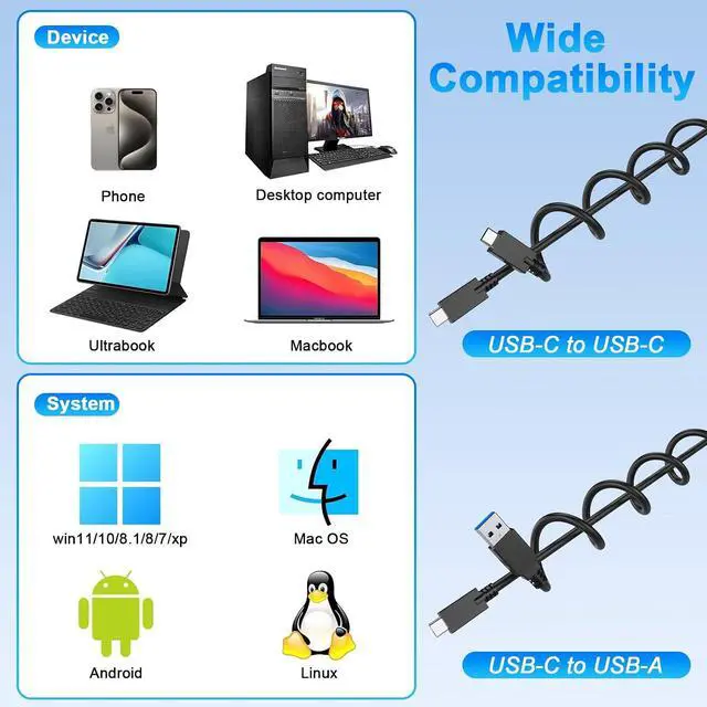 Alt view image 6 of 7 - 5 in 1 CFExpress/XQD/SD Card Reader - 10Gbps USB C&USB A CFexpress Type B Card Reader for CFexpress Type B+SD 3.0 Card+XQD Card Reader, CFexpress Adapter Memory Card Reader for Windows/Mac/Android
