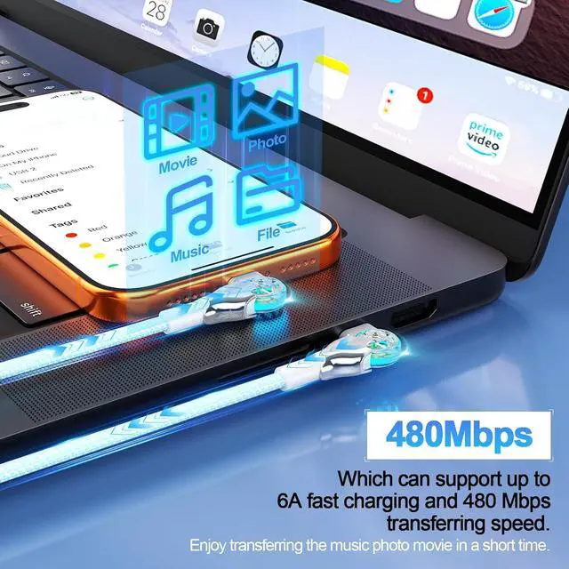 Alt view image 4 of 7 - Bidirectional 90 Degree 17 16 15 Charging Cable 6FT, 180°Rotating Angle USB C to USB C Charger Cable, High Speed Data Sync Charging Cord for 17/17 Pro/Max/Air/16/16 Pro/15/15 Pro