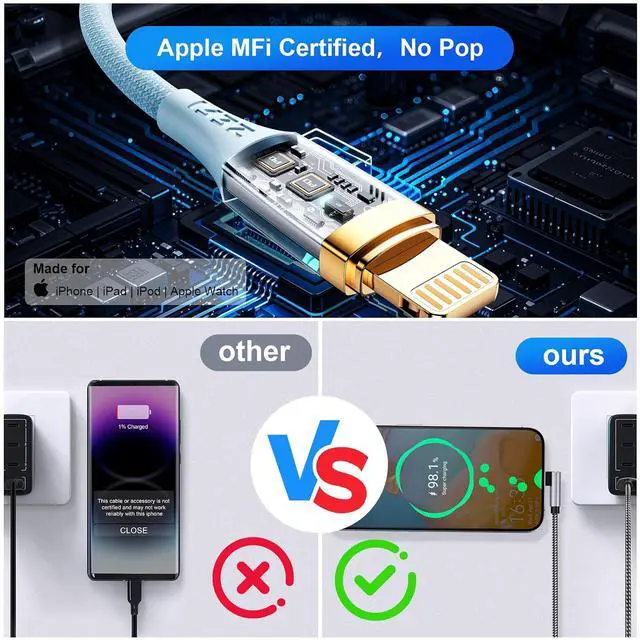 Alt view image 4 of 7 - 5Pack Right Angle Short Charger Cable 15CM+30CM*2+50CM+1M90 Degree USB A to Lightning Cable, Nylon Braided Sync Data Fast Charge Cord for 14 13 12 11 Pro Max Xs Xr 8 7 6 Plus SE