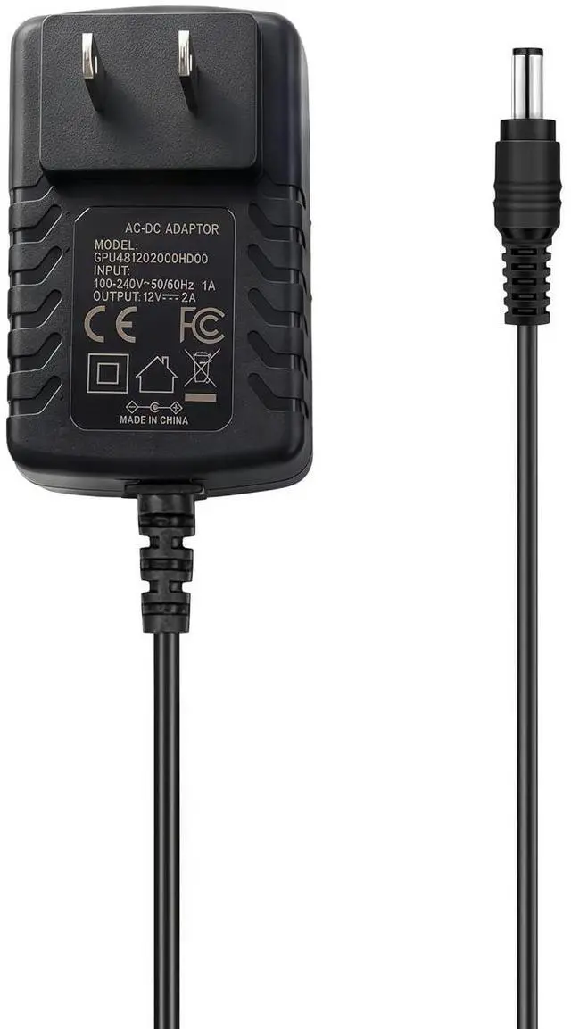 Main image of UL Listed Power Adapter Supply, AC to DC Power Supply Charger Wall Plug(Output 12Volt 2Amp 2000mA), DC 12V 5.5x2.1mm Wall Mount Transformer Charger Plug