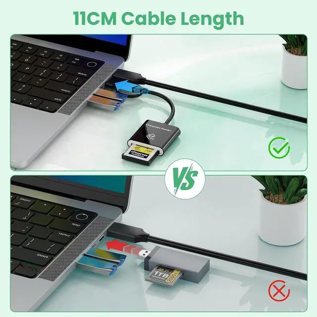 Alt view image 6 of 7 - Type A CFexpress USB C&USB A 2-in-1 Type A Card Reader for iPhone,USB 3.2 (Gen 2) 10Gbps CFexpress Adapter for iPhone 16 15/iPad/Samsung/Laptops/Tablets with Windows/Mac/Linux/Android-Plug&Play