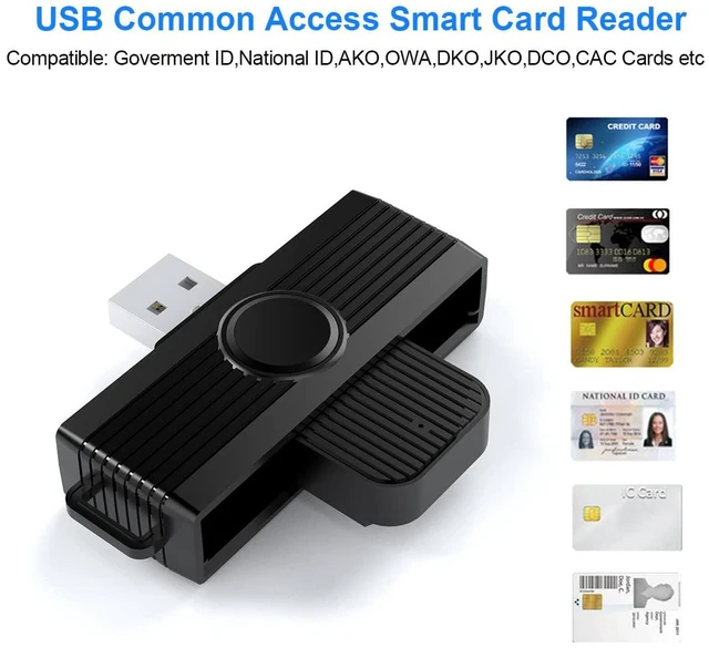 Alt view image 2 of 7 - CAC Reader, DOD Military USB Common Access CAC Card Reader, Smart Card Reader Compatible with Windows, Mac OS and Linux
