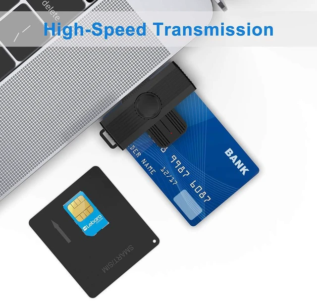 Alt view image 6 of 7 - CAC Reader, DOD Military USB Common Access CAC Card Reader, Smart Card Reader Compatible with Windows, Mac OS and Linux