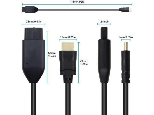 Alt view image 2 of 7 - Vszerda N64 to HDMI Converter Adapter All-in-One HDMI Link Cable Conversion with S-Video Signal Output (Better Than AV Video Quality), for N64 Converter for Gamecube/64/SNES/SFC(1.5m /4.92FT