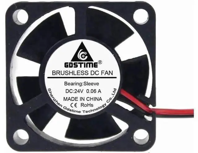 Main image of 1 Pack Gdstime 3010 DC24V 2Pin Mini Brushless Cooling Fan, 30×30×10mm 3cm Portable Heatsink Fan