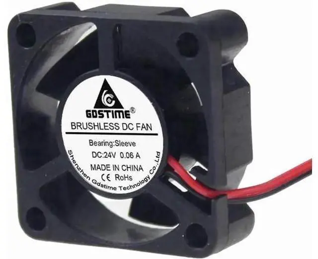 Alt view image 6 of 6 - 1 Pack Gdstime 3010 DC24V 2Pin Mini Brushless Cooling Fan, 30×30×10mm 3cm Portable Heatsink Fan