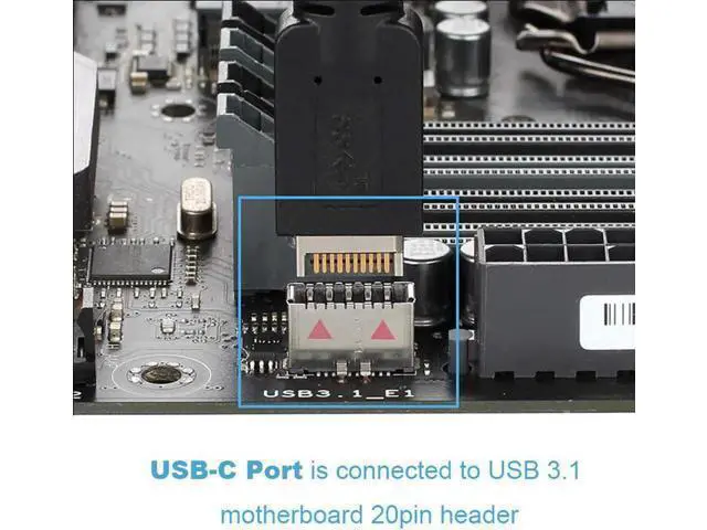 Alt view image 2 of 6 - 5.25 Inch Optical Drive Bay Multifunction Front Panel Expansion Board, 10Gbps USB3.1 Gen2 Type-C, 7 Ports Total with USB3.0, USB2.0, HD Audio & Mic Jack, Equipped with 20Pin Key-A USB3.1 Motherboard H