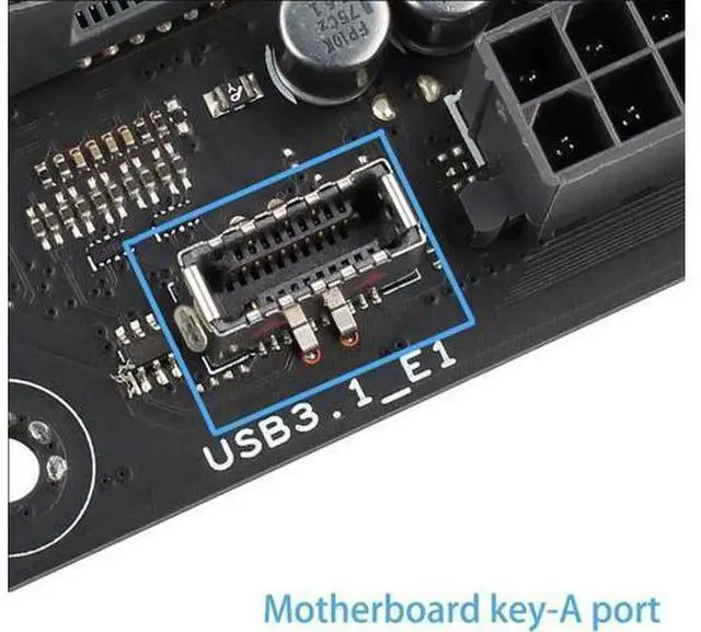 Alt view image 3 of 6 - 5.25 Inch Optical Drive Bay Multifunction Front Panel Expansion Board, 10Gbps USB3.1 Gen2 Type-C, 7 Ports Total with USB3.0, USB2.0, HD Audio & Mic Jack, Equipped with 20Pin Key-A USB3.1 Motherboard H