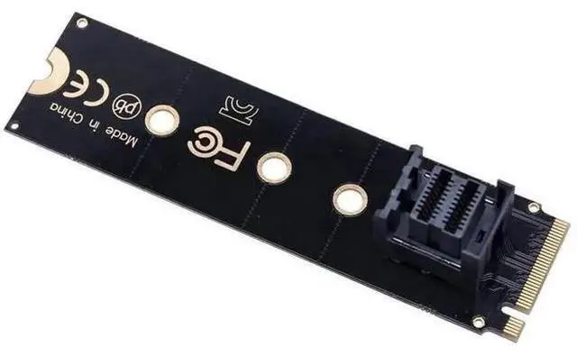 Alt view image 4 of 5 - M.2 M-Key NVMe to Mini SAS SFF-8643 Adapter Card, PCIe 3.0/4.0 x4 NGFF Converter for U.2 NVMe SSD Storage Expansion, Fit Desktop, Laptop & Server Motherboard