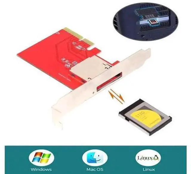 Alt view image 7 of 7 - PCIe 4X to CFexpress Type-B Adapter Card for R5 Z6 Z7
