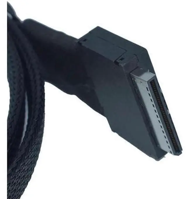 Alt view image 3 of 5 - 50cm/1.6ft PCIe 4.0 OCuLink SFF-8611 8X Breakout Cable, Single 8-Lane to Dual Mini SAS SFF-8087 4X Server Storage Cord