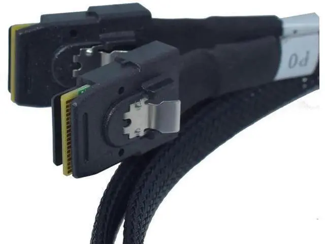 Alt view image 4 of 5 - 50cm/1.6ft PCIe 4.0 OCuLink SFF-8611 8X Breakout Cable, Single 8-Lane to Dual Mini SAS SFF-8087 4X Server Storage Cord