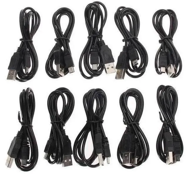 Main image of 10 Pack 1M Fast Charging USB Power Cables, Replacement Charging Cord Compatible with Game 3 Controllers