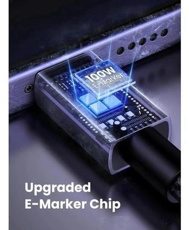 Alt view image 2 of 7 - UGREEN 10FT USB C to USB C 100W PD Fast Charging Cable, Type-C Charging Cord for iPhone 17/16, MacBook, Galaxy S25/S24, iPad, Pixel 8