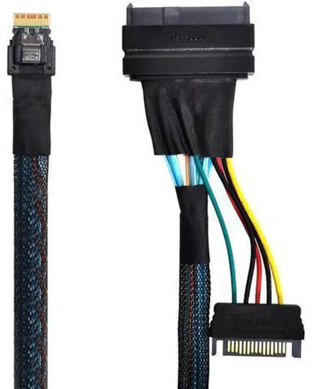Main image of 100cm U.2 SFF-8639 to Slimline SFF-8654 4i NVMe PCIe High-Speed Cable