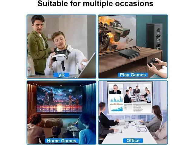 Alt view image 4 of 7 - USB C to DisplayPort 1.4, 8K 60Hz Thunderbolt 4/3 /USB4 to DP Cable 10FT/3M(4K 60Hz 144Hz 120Hz 2K 240Hz) 32.4Gbps HBR3 Alt Mode Adapter for Mac Studio, MacBook Pro, XPS Black