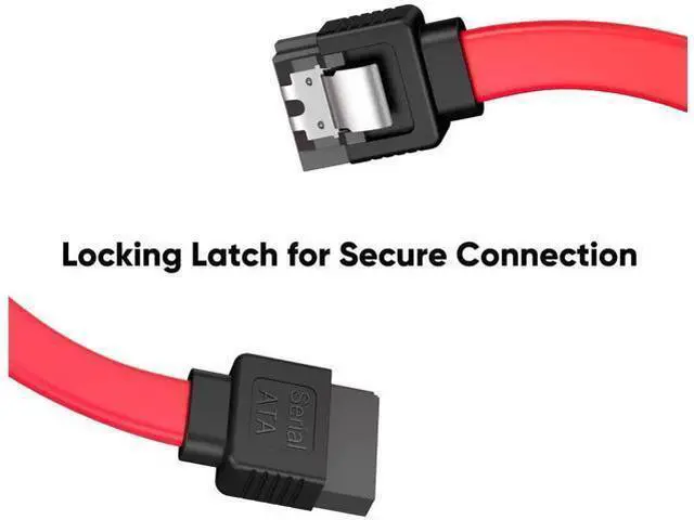 Alt view image 3 of 7 - 5 Pack 18 Inch Red SATA III Data Cable with Locking Latches, 6Gbps 7Pin Female to Female SATA Cable for HDD SSD Motherboard