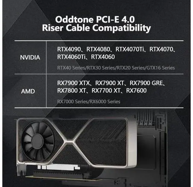 Alt view image 5 of 7 - 200mm PCIe 4.0 x16 90-Degree GPU Riser Cable, EMI Shielded Flexible PCI Express 4.0 Extender Cord with 30AWG Wires & TPE Sleeves, Backward Compatible PCIe 3.0/2.0