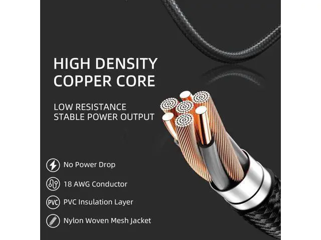 Alt view image 4 of 7 - 30CM Black Sleeved PSU Extension Cable Kit, 18AWG, 24Pin ATX + 4+4Pin EPS + 3×6+2Pin PCIe GPU Cables with Cable Combs for ATX Modular Power Supply