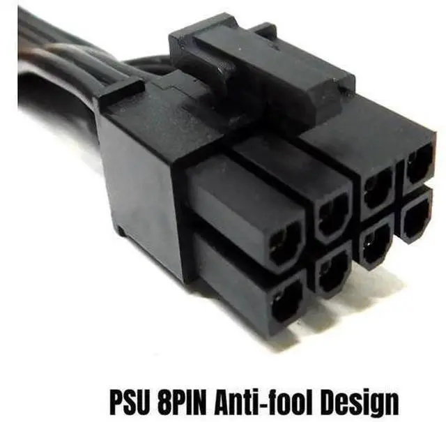Alt view image 2 of 6 - PCIe Dual 8Pin (6+2Pin) Modular GPU Power Cable Compatible with Platinum Series 660W, 760W, 860W, 1050W, 1200W Full Modular Power Supply