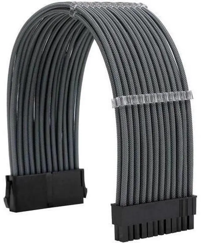 Alt view image 6 of 6 - Grey Braided Sleeved PSU Extension Cable Kit, 18AWG ATX 24Pin + EPS 8Pin + PCI-E 8Pin with Cable Combs for Motherboard & GPU Connection