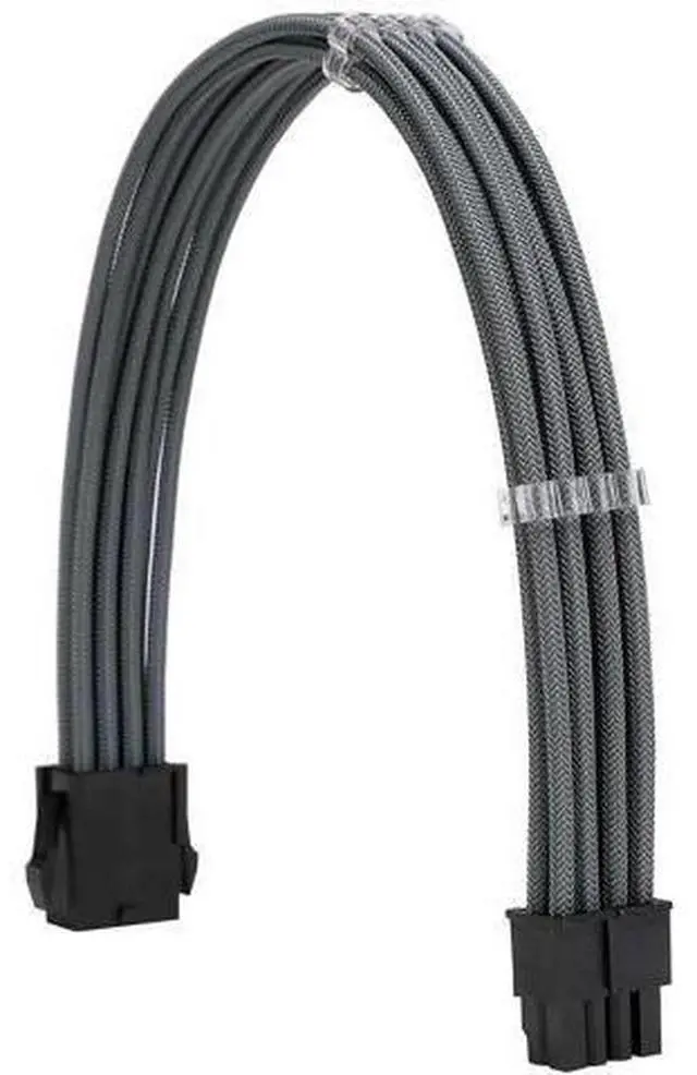 Alt view image 3 of 6 - Grey Braided PSU Extension Cable Kit, 18AWG ATX 24Pin + EPS 8Pin + PCIe 8Pin Cables with Cable Combs