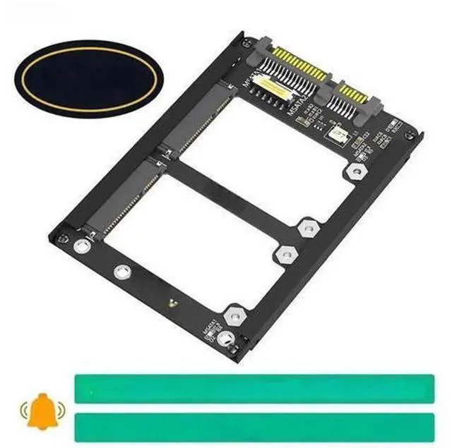 Main image of Metal Enclosure Dual mSATA SSD to 2.5" SATA 3.0 6Gbps Adapter Card, mSATA to SATA Converter Riser Board