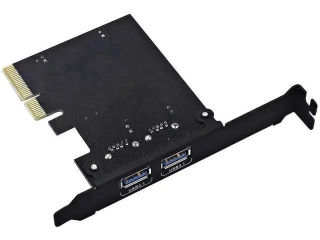 Alt view image 3 of 7 - PCIe 4X USB 3.1 Gen2 Expansion Card with ASM1142 Chip, Dual USB-A + USB-C 10Gbps PCI Express Riser Add-On Adapter Compatible Windows XP/Vista/7/10